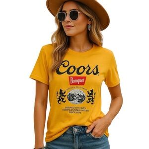 Coors Banquet Large Graphic Tee Tshirt Casual Unisex